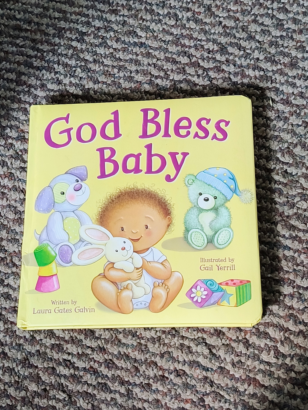 God Bless Baby Board Book - Yellow
